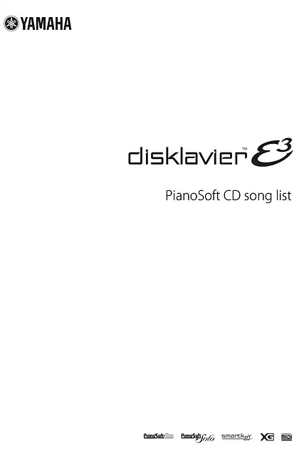 yamaha雅马哈Disklavier E3 PianoSoft CD Song List (North America)